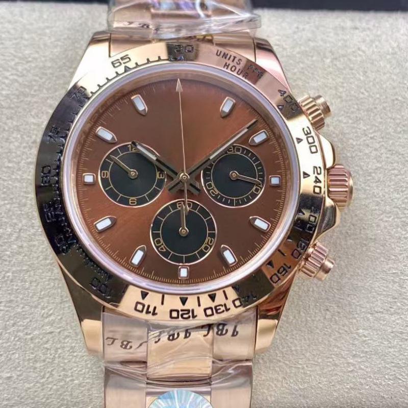 

Laodijia Daytona 40мм Чоловічий Рожеве золото Автоматичний Годинник Панда