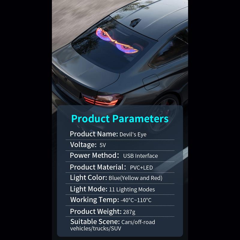 Lumină LED Interior Auto Panou LED Flexibil Lumini Ochi de Diavol Lampă Decorare Auto