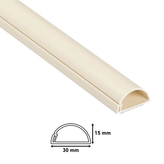 D-line kits de goulottes et raccords| 3015kit003 | cachez et protégez les câbles facilement | goulotte décorative | crème