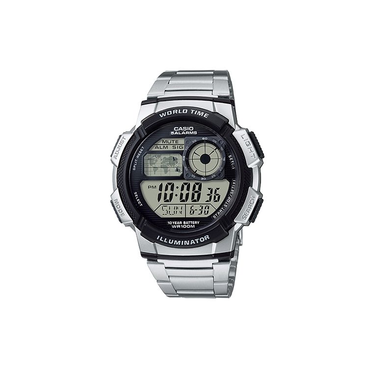 

Casio Youth Series Round Digital Retro Metal Outdoor 100 Meters Waterproof Quartz Movement Stainless Steel Watch Men watches Black AE-1000WD-1A Regular Watch Box,Black Dial
