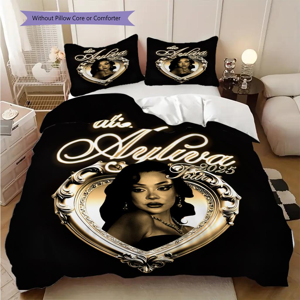Ayliva's retro style poster bedding, duvet cover, pillowcase, home decoration, birthday gift (1 * duvet cover+2 * pillowcase, coreless)