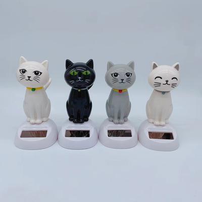 Auto Katze Solarbetriebene Tanzende Spielzeuge, Niedliche Solarbetriebene Schwingende Katzen Armaturenbrett Dekoration, Katzen Figur Statue Schwingendes Auto Armaturenbrett