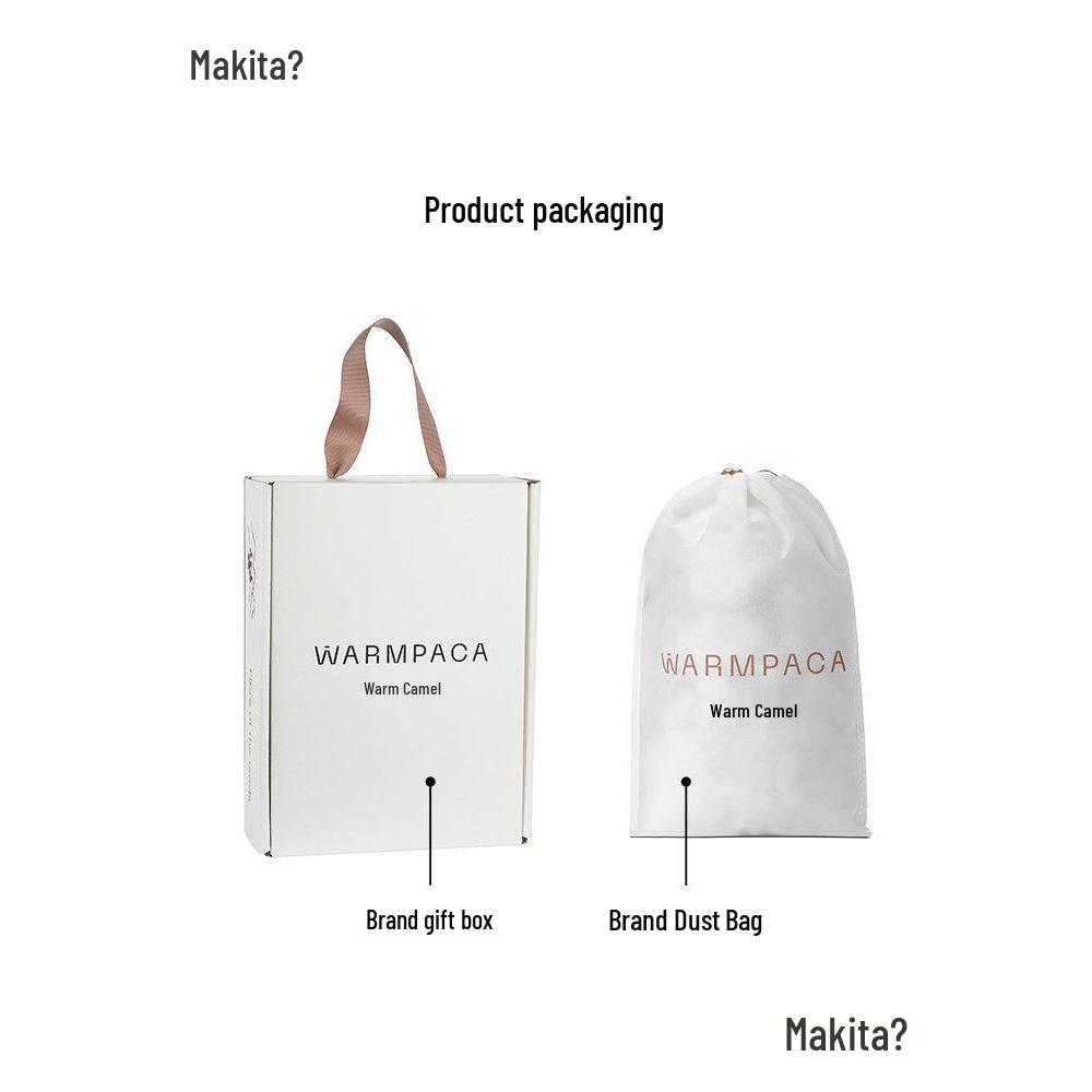 Peruvian Handmade Alpaca Wool Plush Toy - Warm Camel Wheat Doll Ornament, Cozy Gift