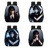 Wednesday The Adams Family Backpack Large Capacity Schoolbag Travel Bag For Kids