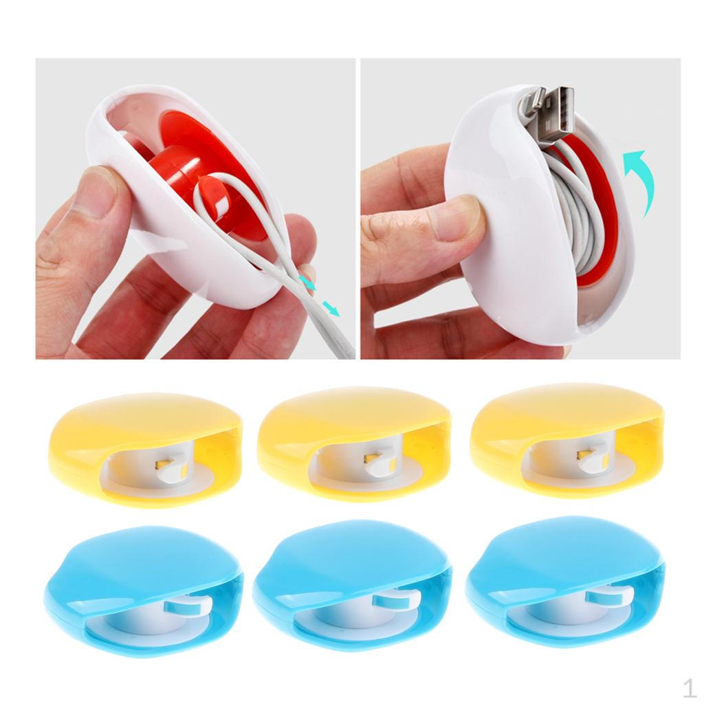 6 Pieces Automatic Bobbin Cord Organizer For Headphones