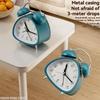 Clock Retro Alarm Mechanical Double Bell Home Office Desktop Metal Alarm Clock Desk Table Analog Clock Silent With Night Light