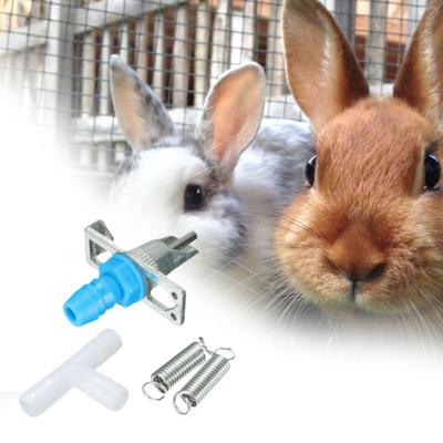 5 Sets Drinking Water Mouth Automatic Double Springs Pet Supplies Bunny Drinker Nipple Dispenser for Rabbit