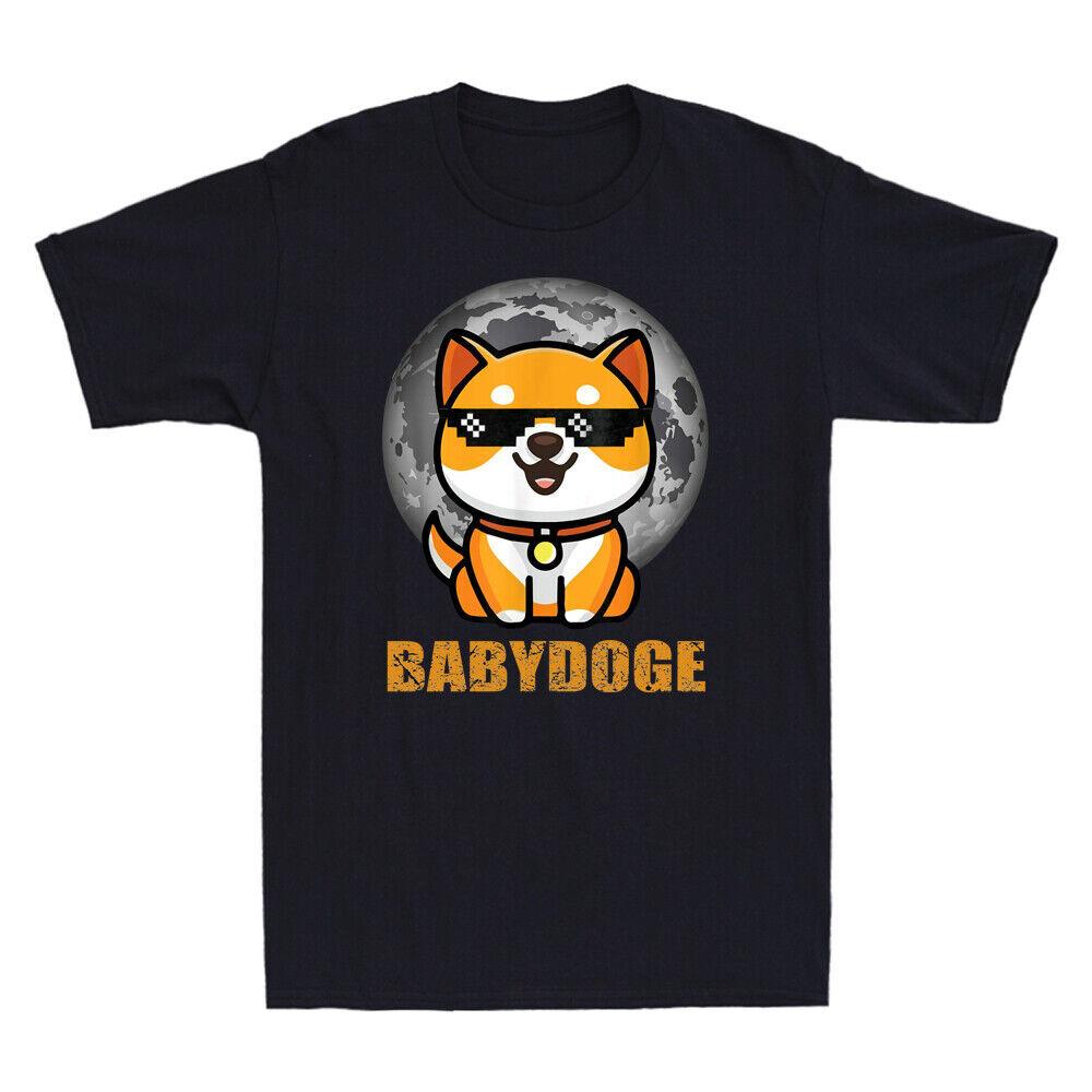 Baby Doge Coin Shirt currency Meme To The Moon Vintage Men T-Shirt M
