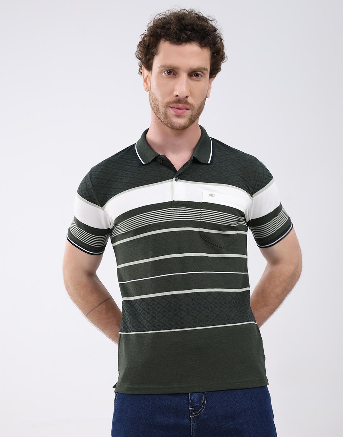 Monte Carlo Men s Collar Neck Half Sleeve T-Shirt M