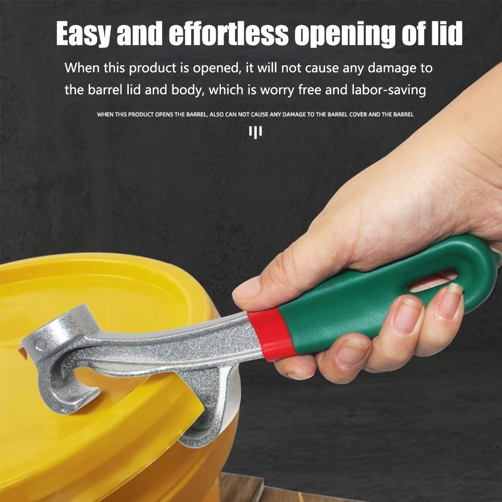 1pc Multi Functional Paint Bucket Lid Wrench Bucket Opener Industrial Grade Labor-saving Metal Waterproof Plastic Bucket Opener