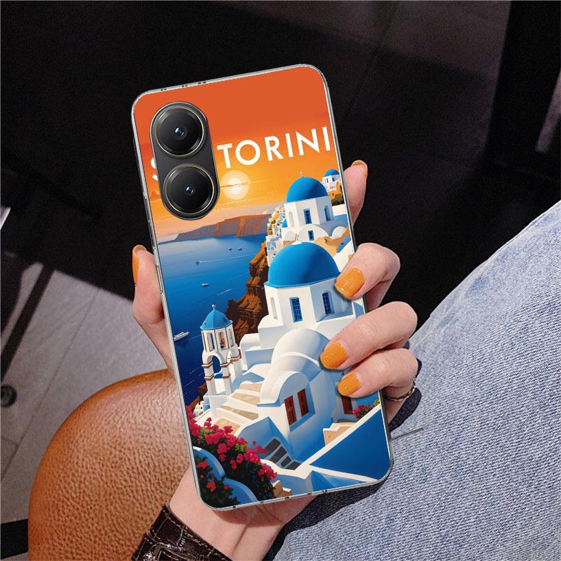 Greece In Summer Santorini Phone Case For Xiaomi Poco X7 X6 X5 Pro F7 Ultra Redmi 15C 15 13C 13 12C 12 10 10A 10C 9 9A 9C 9T Cov