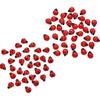 100-Pcs Red Insect Nail Charm Decorations, Raised Black-Spotted Resin Pieces with Flat Backs for Manicure Project, Phone Case, Craft Decors