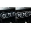 For Mitsubishi Lancer EVO 10th 2008-2015 Real Carbon Fiber Central Air Conditioning Knob Panel Cover Car Accessories Decorative