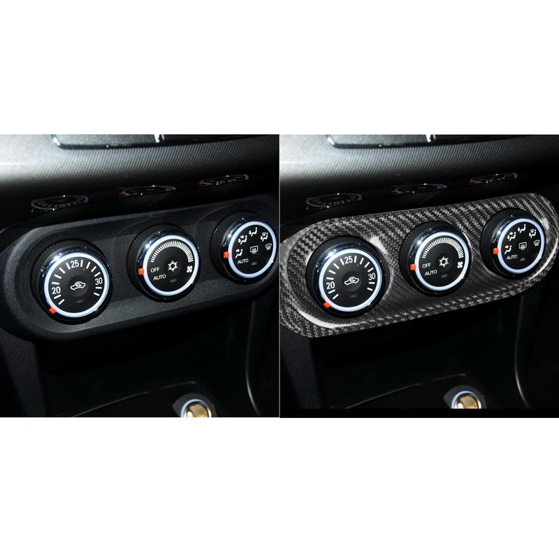 For Mitsubishi Lancer EVO 10th 2008-2015 Real Carbon Fiber Central Air Conditioning Knob Panel Cover Car Accessories Decorative