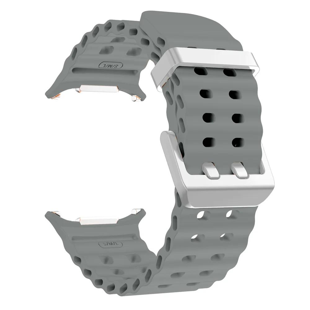 Marine Band Für Samsung Galaxy Watch 7 ultra 47mm Sport Silikon Armband Strap Galaxy Watch ultra Strap 47 Leuchtend Zubehör
