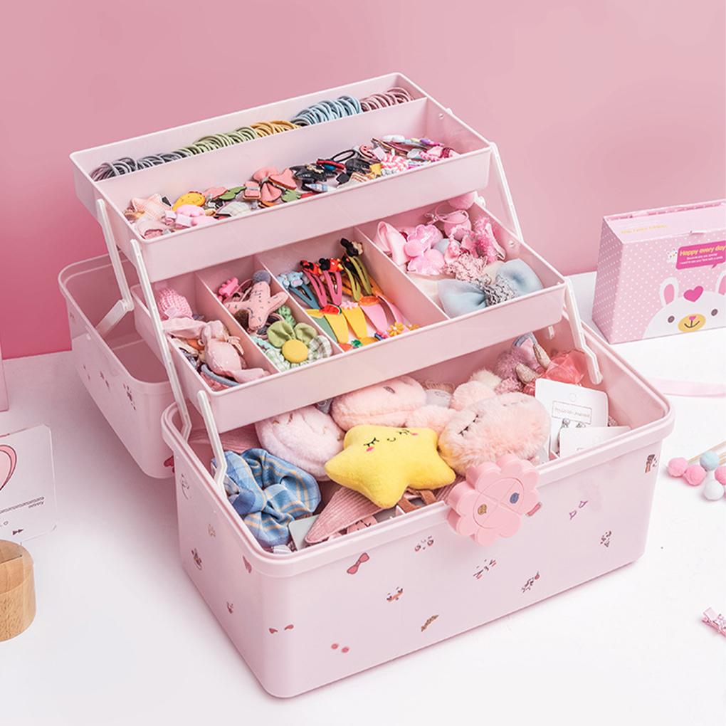 Mehrzweck-Aufbewahrungsbox für Haarschmuck, gut organisiert und tragbar, tragbare Aufbewahrungsbox für Kopfseile