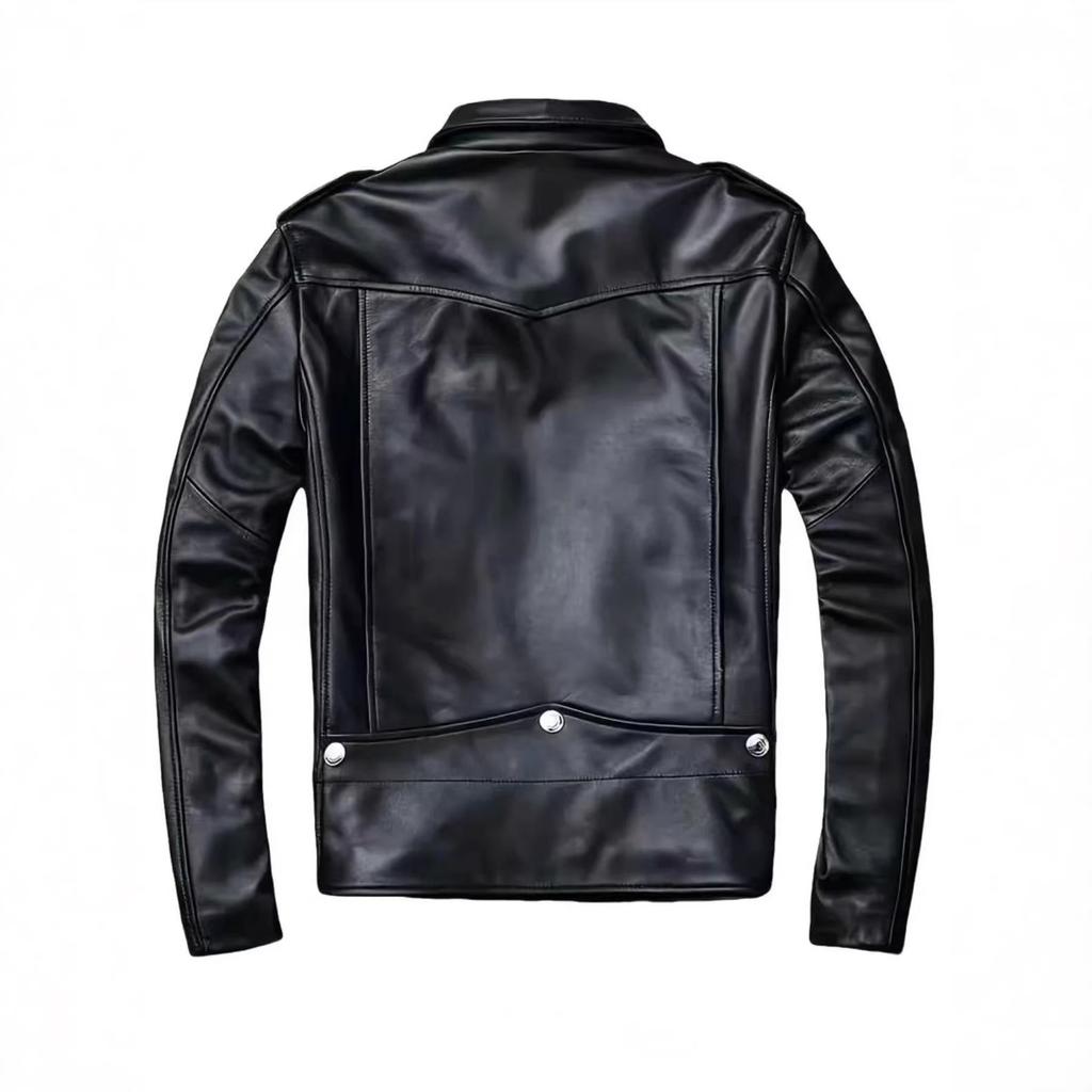 New men's PU leather jacket motorcycle jacket slim lapel zipper jacket spring and autumn trend men's leather jacket
