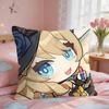 Navia Cute Genshin Impact Cushion Cover Square Short Plush Pillow Case Living Room Sofa Home Decor Funda X
