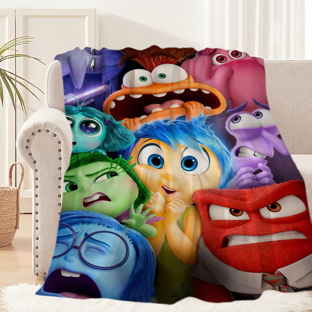 

Cartoon I-Inside O-Out 2 DSN Blanket Blanket for Couch Sofa Travel Home Picni Flannel Blanket birthday gift Warm Comfortable 30x40in