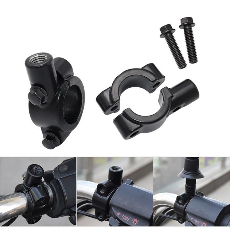 Moto Rétroviseur Guidon Support Adaptateur Pince Base 8Mm Aluminium Noir Universel Outil Moto