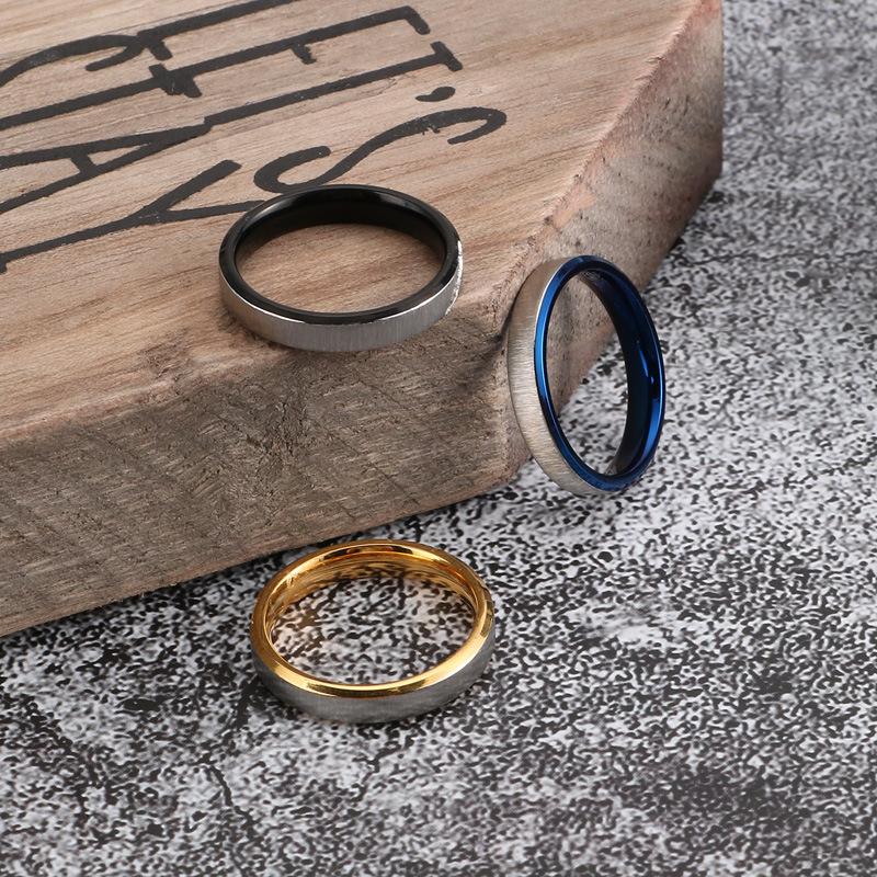 Schlichter Edelstahl Sandring, Unisex Galvanisierter Gold Diamantring Kann Sein