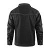 Men's Solid Color Button Pocket Workwear Denim Jacket Men's Casual Trucker Denim Jacket