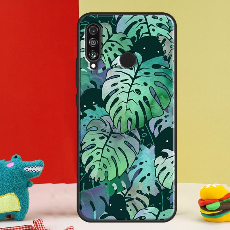 Tropical Monstera Leaves For Huawei Nova 12i 12s 11i 5T 9 10 SE Y91 Y90 Y60 Y70 Y72 Y61 P60 Pro P20 P40 P30 Lite Case