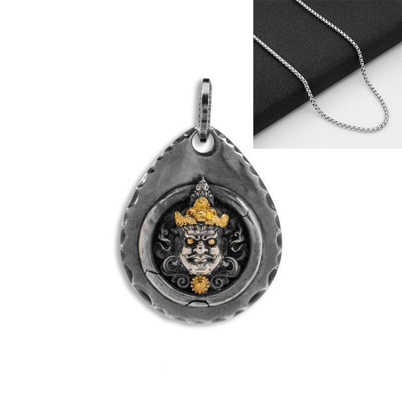 Necklace Water Drop Shaped Ethnic Style Auspicious Simple Simple Pendant for Men and Women