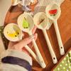 Kawaii Ceramic Soup Spoon Cute Korean Ice Cream Hand Painted Coffee Dessert Long Handle Spoon Kitchen Accessories