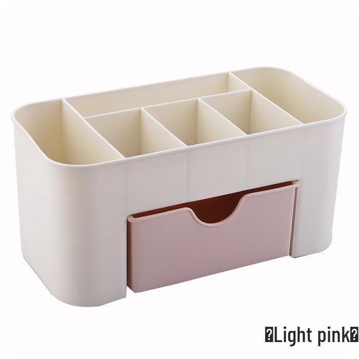 Cosmetic Organizer with Drawer - Makeup Brush Holder and Skincare Compartment Vanity Case