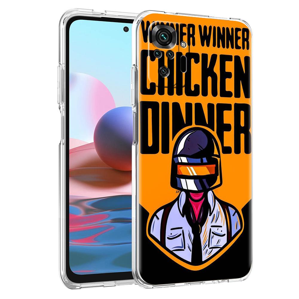 Game PUBG Phone Case Cover for Redmi Note 10 11 12 7 8 8T 9 K40 Gaming 9A 9C Pro Plus Transparent Silicone Shell Coque Capas Bag