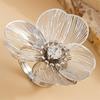 Elegante Anello Fiore Foglia di Ginkgo per Donna, Anello Vintage Dorato Accessorio Gioiello Cuneo Regalo