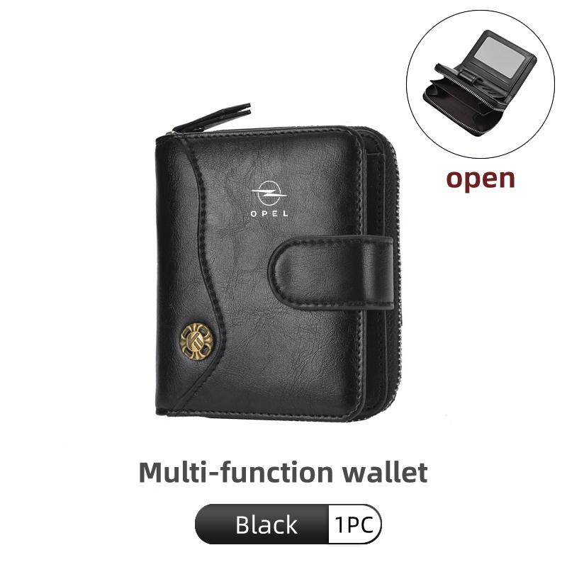 

Custom Men s Short Buckle Wallet Money Purse Key Card Pounch For Opel Insignia Corsa Zafira Mokka Grandland Antara Ampera