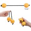 2 Pairs Aslatua Shakers, Kashaka Musical Percussion Instrument African Asalato Shaker Rhythmic Balls, Yellow