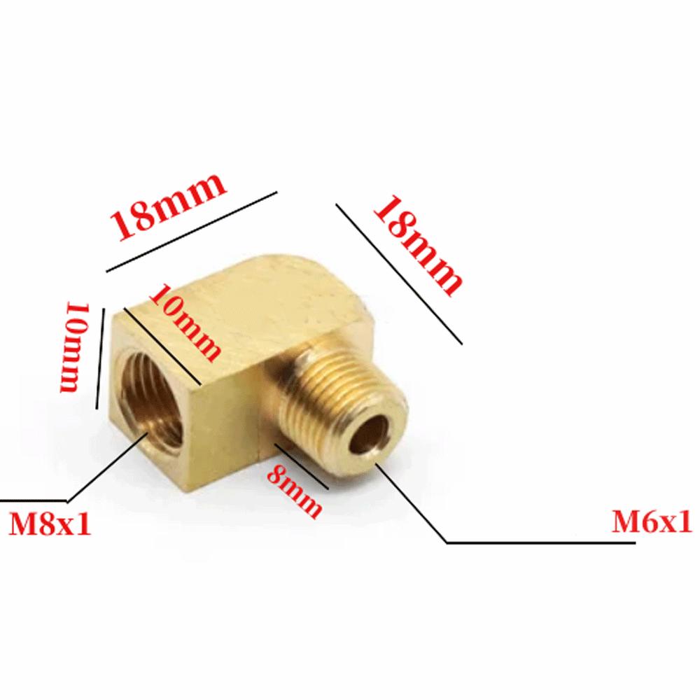 M6 M8 M10 1/8" BSP Male Female Elbow 90 Degree Block Brass Pipe Fitting Connector For Compreesion Fitting Oil Lubrication
