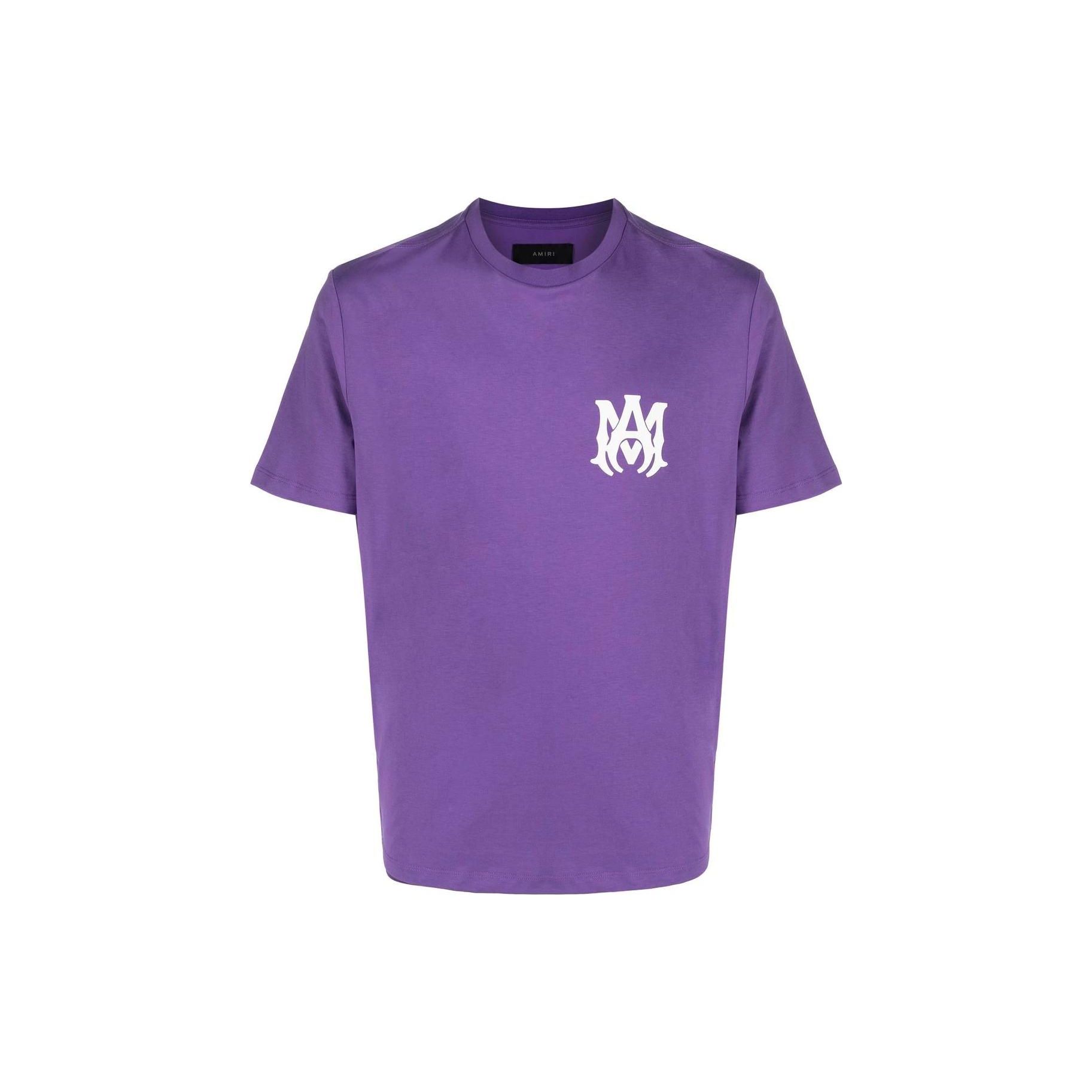 

AMIRI Футболка с логотипом MA Фиолетовая Мужская Уличная одежда PS23MJL015-510 XS