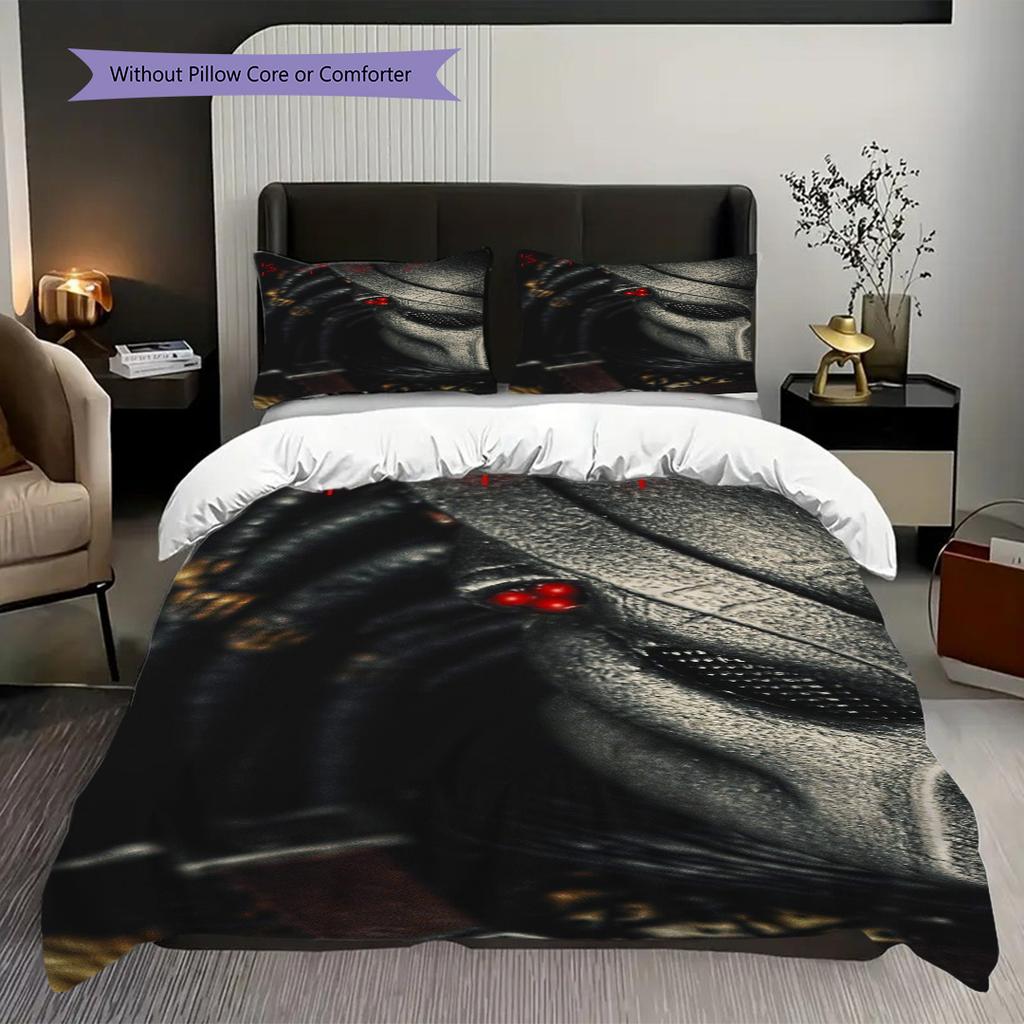 Predator Green Markings Swords Threepiece Set 1 Duvet Cover 2 Pillowcase Without Core Bedding Set Soft And Comfortable