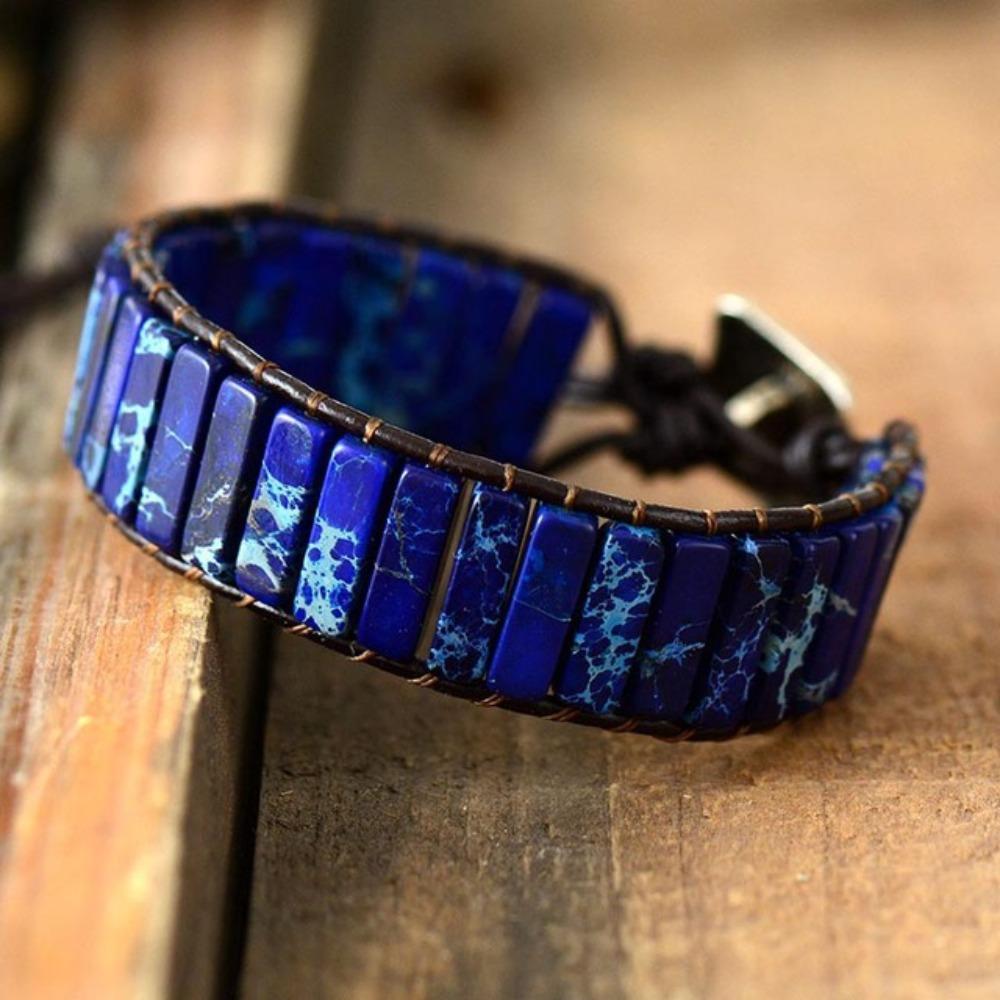 Hand Jewelry Rainbow Stone Bracelet Colorful Bohemian Style Bangle Beads Braided Bracelets  Women