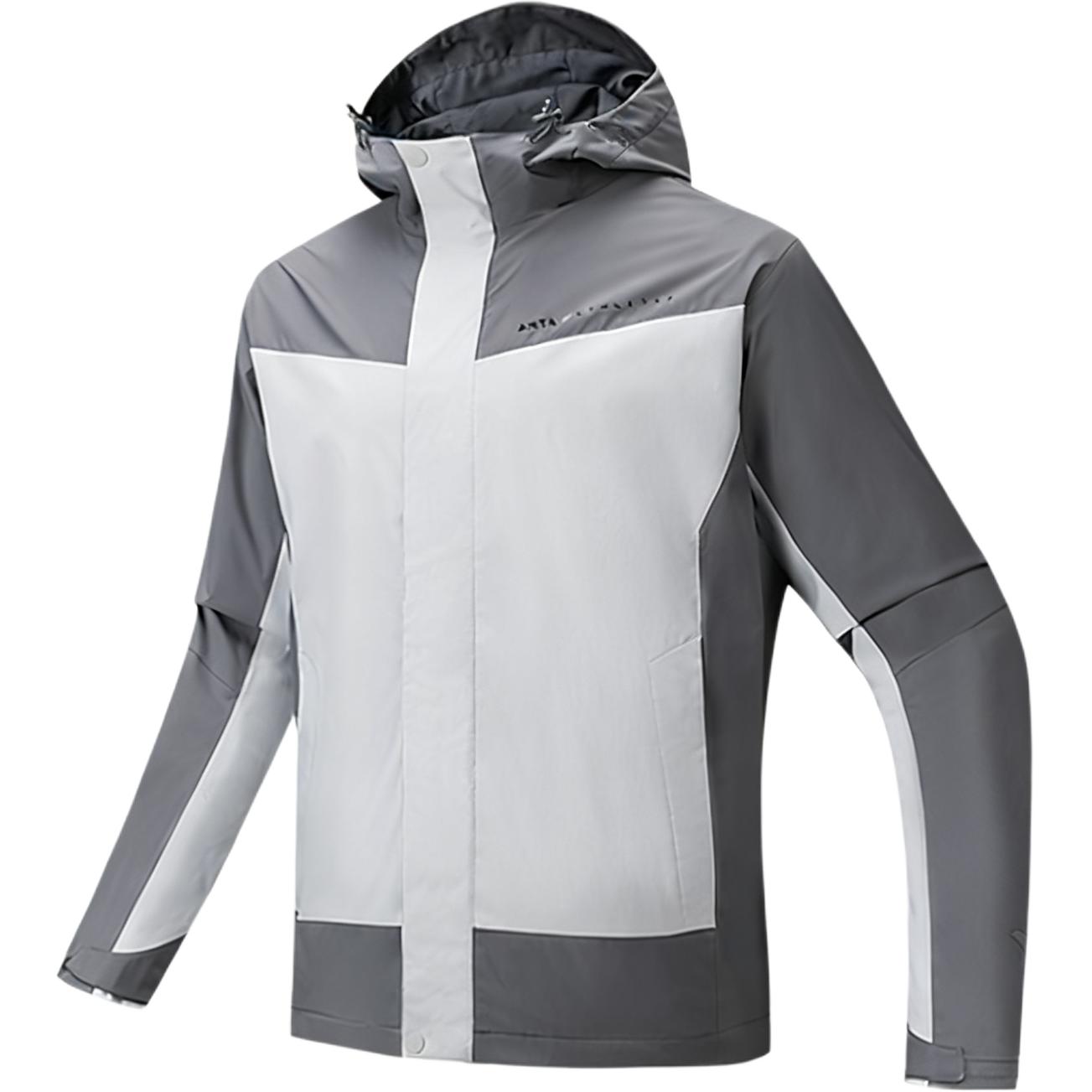 ANTA Softshell Jackets Men s Loki Gray/Pearlescent Gray Hooded Moderate 152547611-4 M