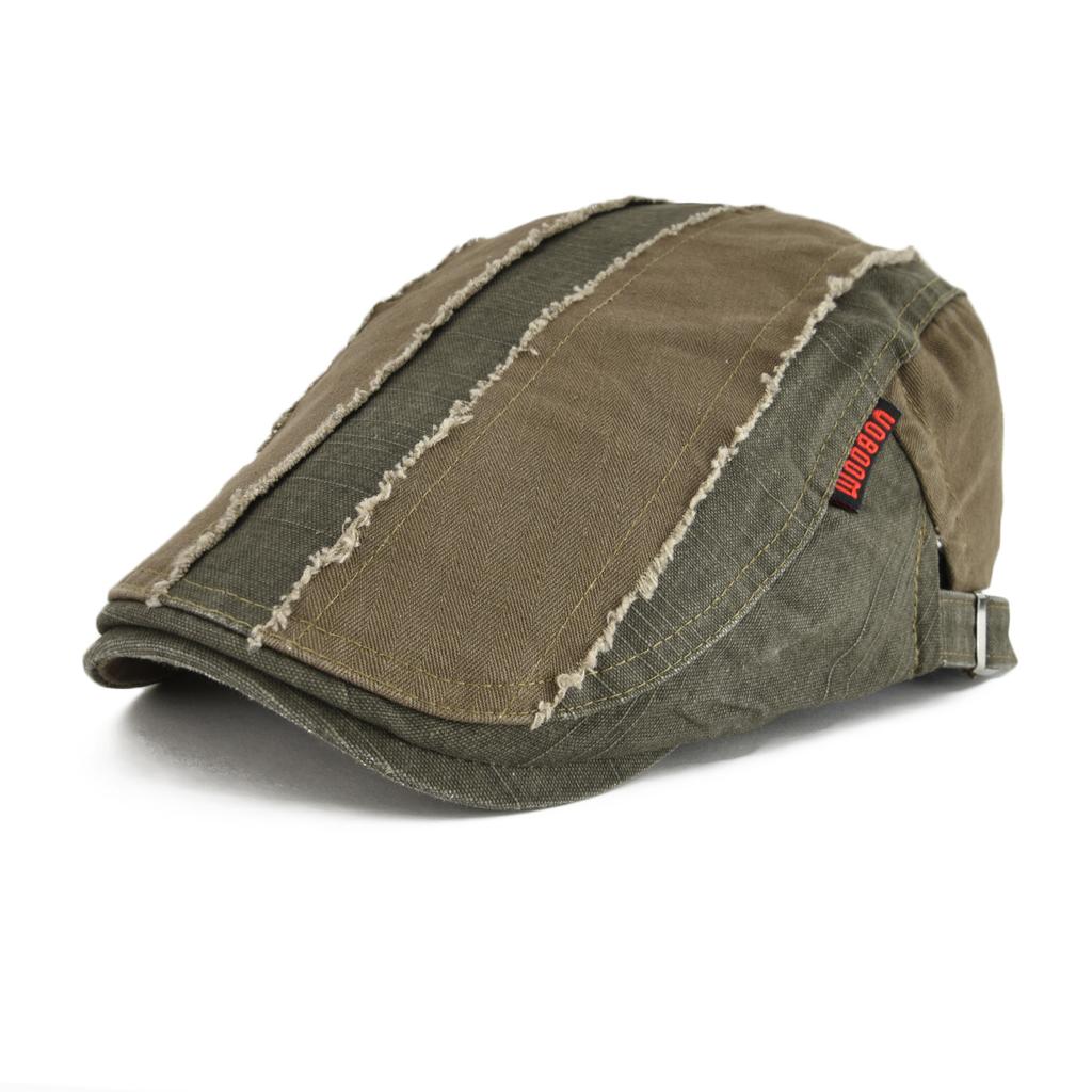 VOBOOM Gorra Plana de Algodón Verano Hombres Gorras Ivy Gorra de Conductor Ajustable Newsboy Gorros de Panadero Boina Retro Masculina Sombrero de Sol para Exteriores
