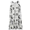 Summer new cotton and linen V-neck Korean version plus long nightdress lazy style loose version sleeveless dress women