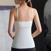 Women's Padded Cami Tank Tops Double Lined Spaghetti Strap Camisole Shirts with Built in Bra Slim Fitted Basic Summer Going Out Top