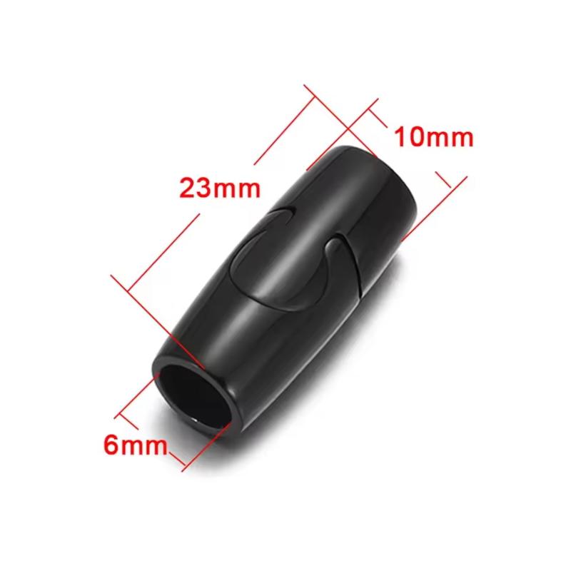 Stainless Steel Magnet Buckle 6mm 8mm Hole Magnetic Clasp for Leather Cord Reliable Connector for DIY Jewelry Projects