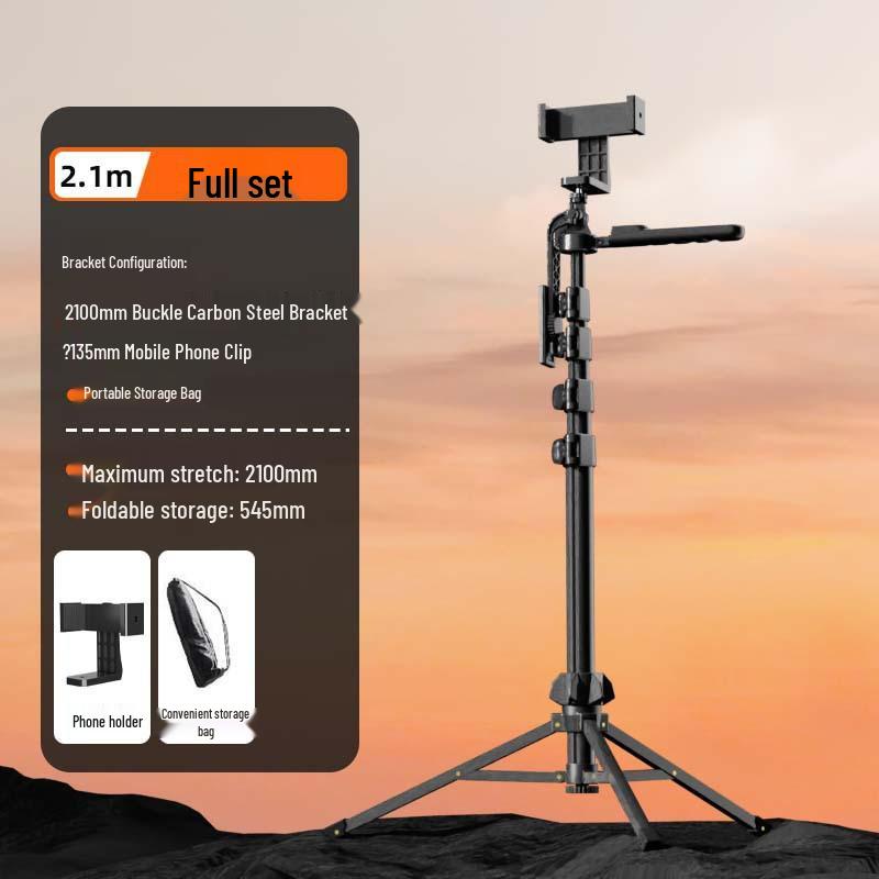Handheld Multifunctional Phone Tripod with Bluetooth and Fill Light for Live Streaming and Photography