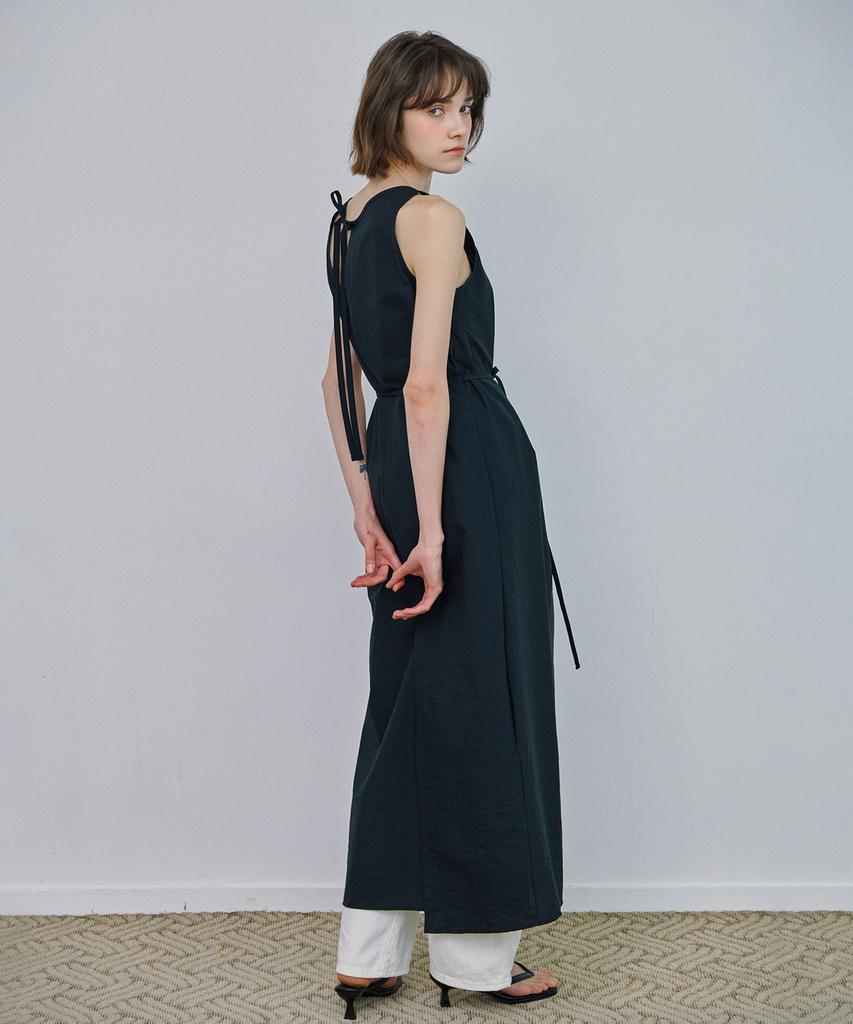 Marot Back Slit String Dress