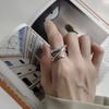 VENTFILLE 925 Sterling Silver Rings New Party Jewelry Vintage Charm Double Layer Geometric Nail Design Accessories Gift Dropship