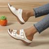 Women's New Multi-color Casual Cross-border Slipper with Cutout Metal Buckle Wedge