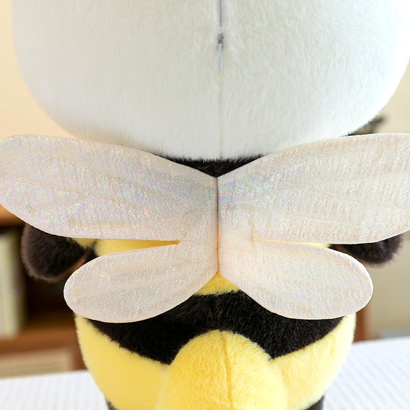 Cute Bee Panda Plush Doll Giant Panda Transformed Into Little Bee Doll Children's Companion Doll Gift