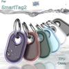 TPU Case Anti-Drop Protective Case with Keychain Anti-Scratch Trackers Holder for Keys Wallet Luggage Pets for Galaxy SmartTag 2