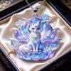 Traditional Cloisonné Enamel Pendant 3D Carved Chinese Style Necklace Charm Elegant Decor